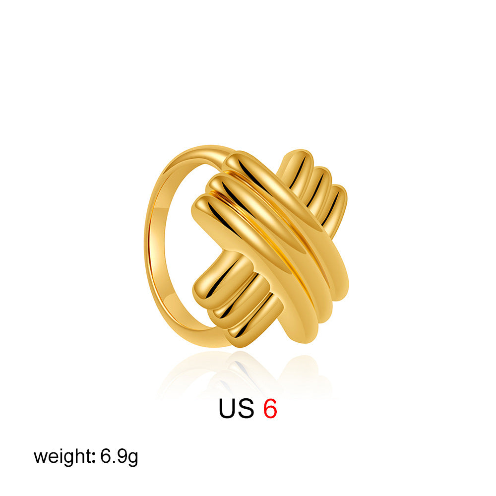 Wholesale 18K gold conch exaggerated opening ring