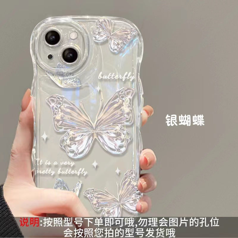 Wholesale Wave Butterfly Silicone Glitter Soft Shell Phone Case ACC-PC-ShanShan004