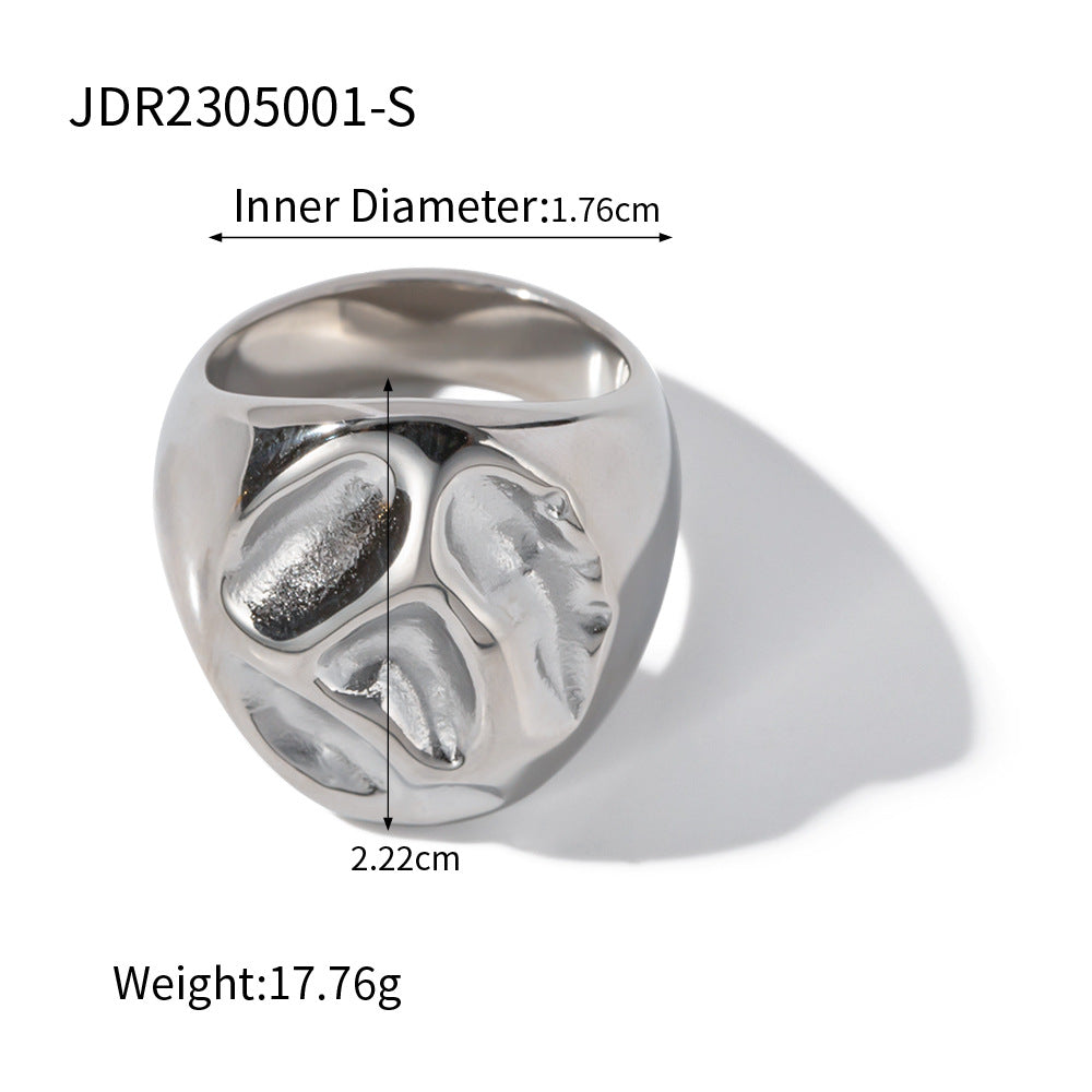 Wholesale 18K Gold Exaggerated Stainless Steel Rings Closed Ring Gold Plated Rings ACC-RS-Jied003