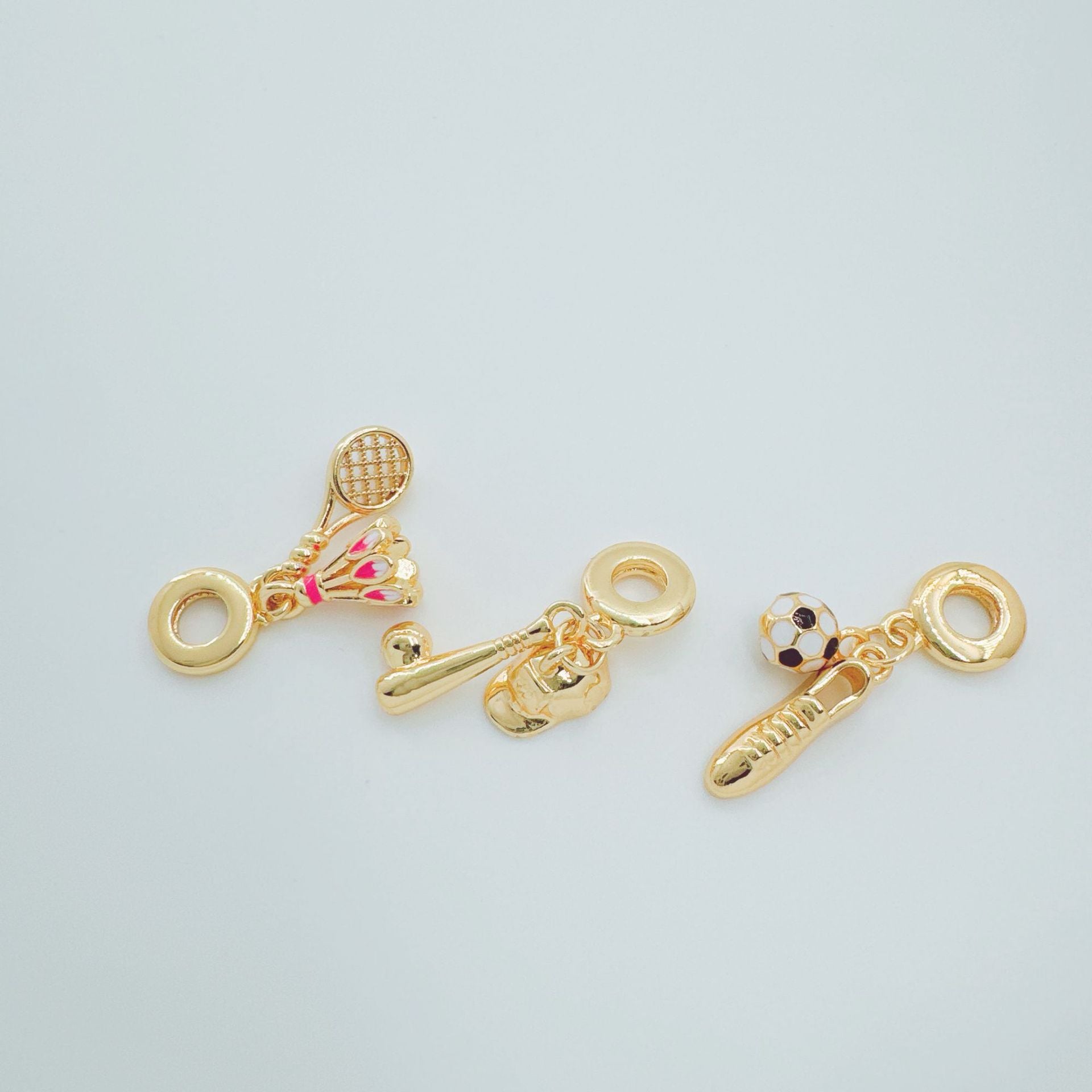 Wholesale Gold Plated Copper Sports Necklace Football Basketball Pendant
