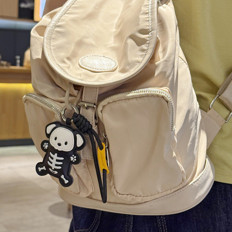 Wholesale Black Skull Leather Keychain For Couples Trendy Bag Charm And Car Key Accessory  Gift