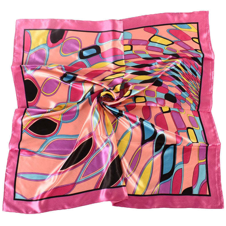 Wholesale Geometric  Silk 90 Large Square Scarf