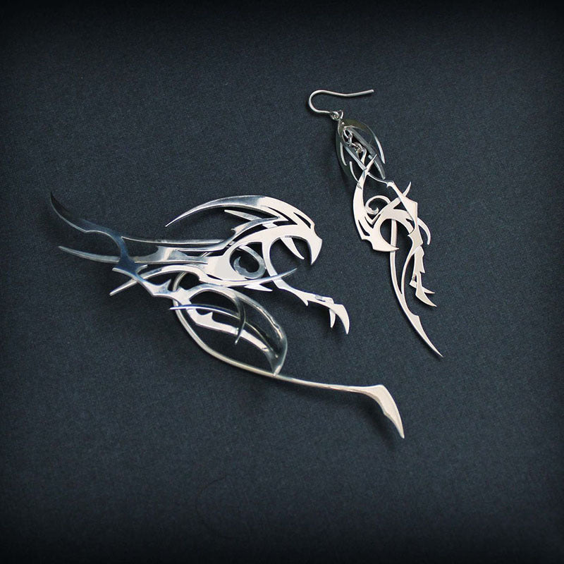 Wholesale Vintage Abstract Earrings  Silver Personality Earrings