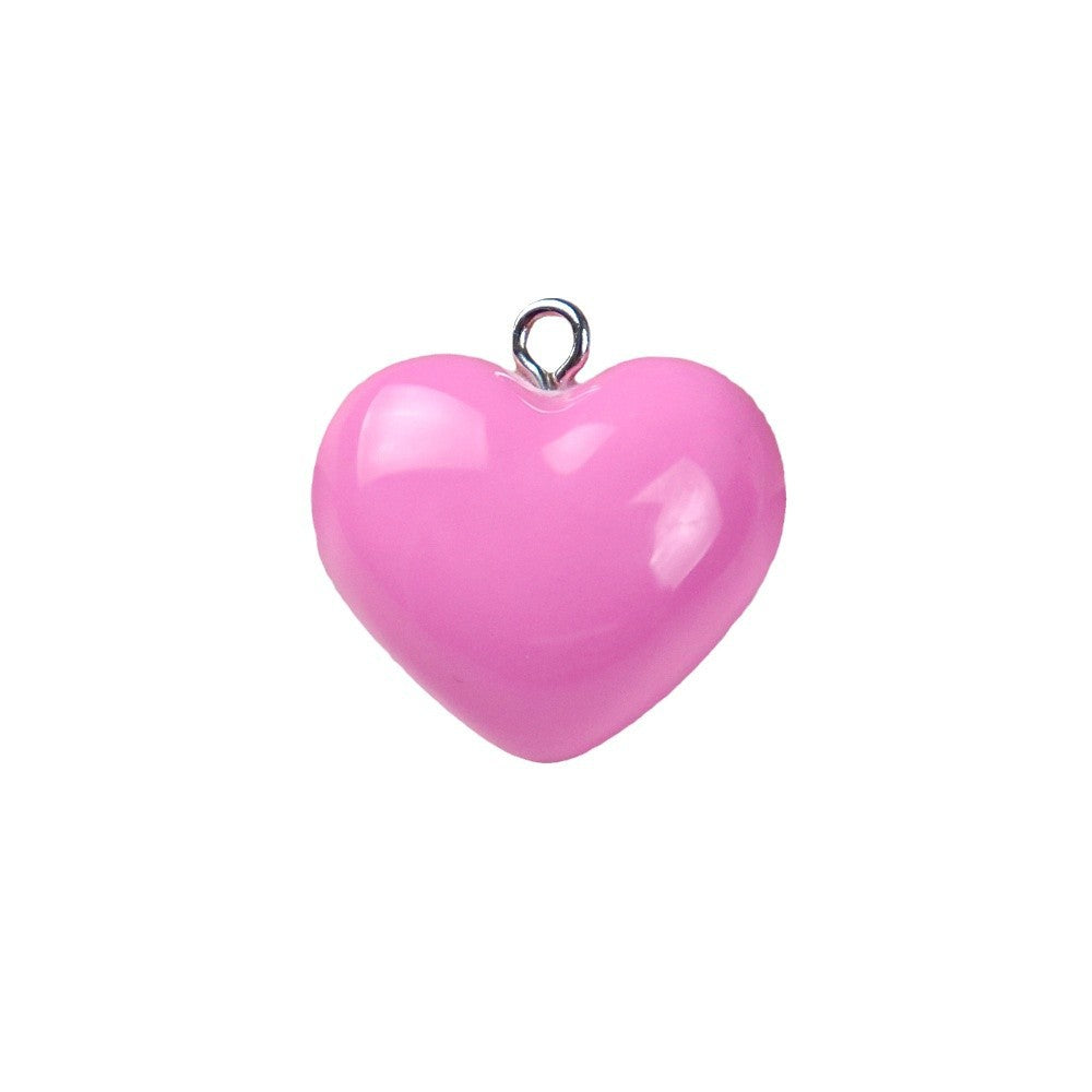 Wholesale 10pcs/ pack 22mm Love Pendant Candy Color Necklace Bracelet Earrings Jewelry Accessories DIY Keychain Mobile Phone Pendant Pendant