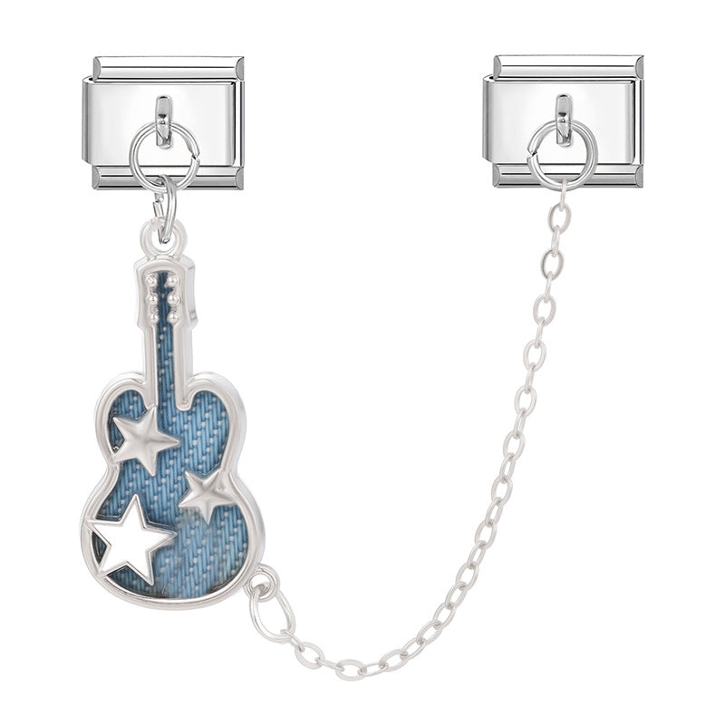 Wholesale 9mm Italian Charm Starter Bracelets DIY Double Hanger Stainless Steel Composable Bracelet