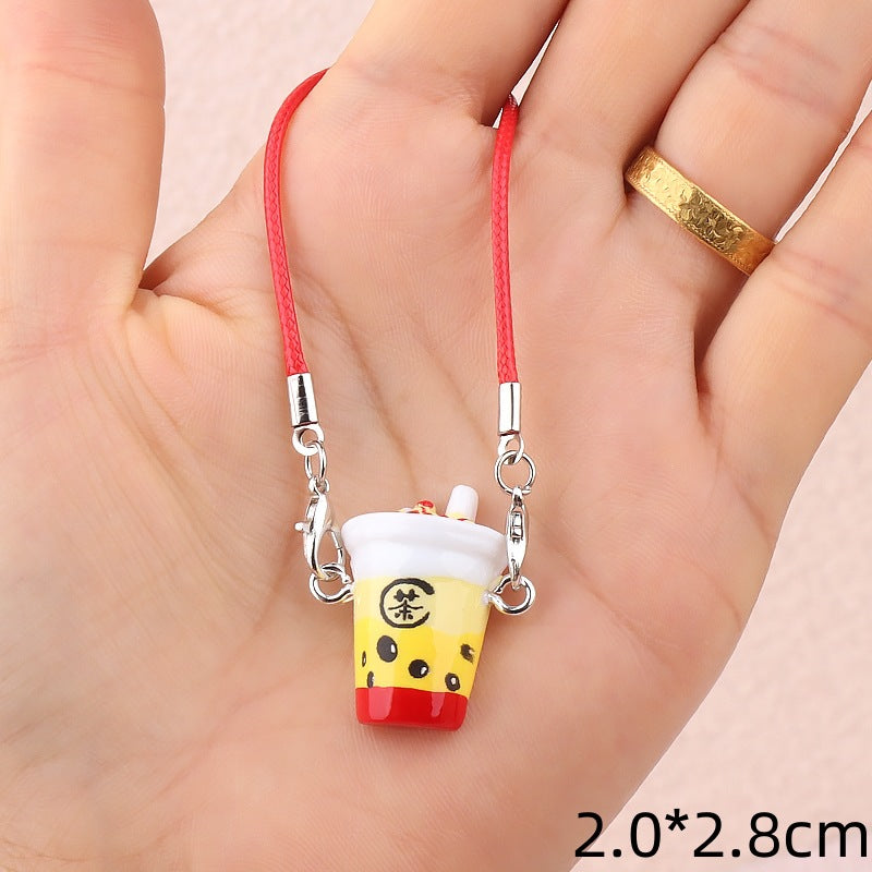 Wholesale Cute cartoon mini milk tea cup doll accessories