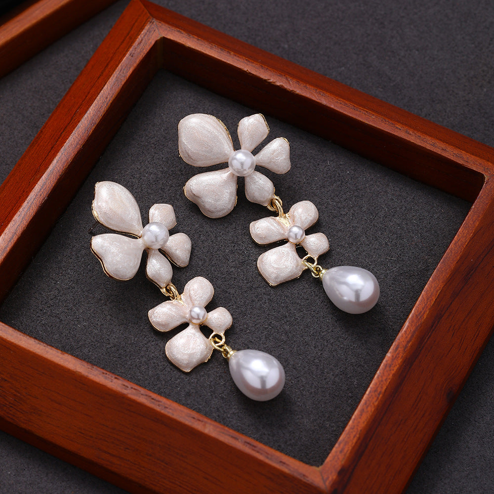 Wholesale Tassel dripping flower earrings