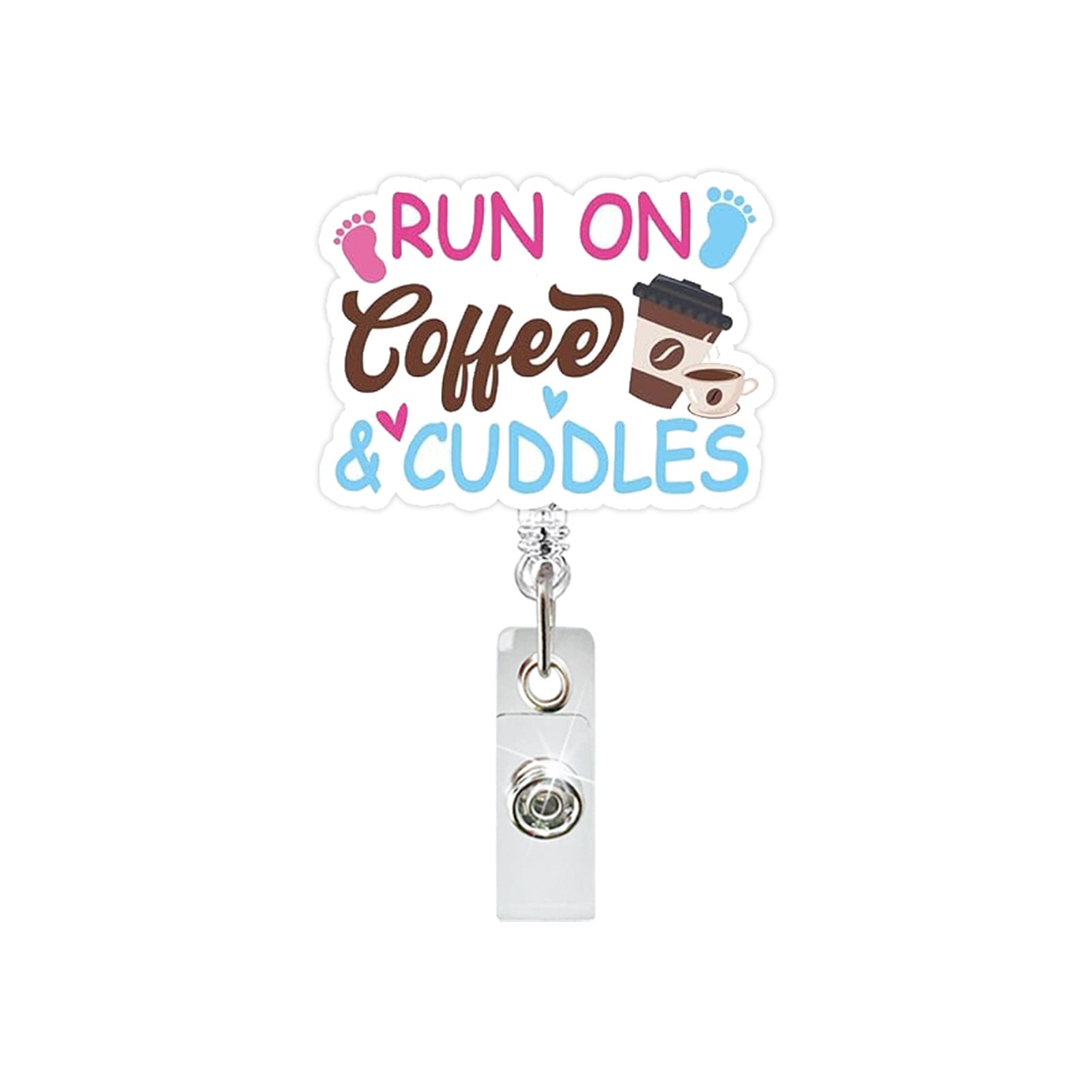 Wholesale Chic Baby Bottle Design Retractable Badge Reel ABS Rotating Clip Fashion Accessory