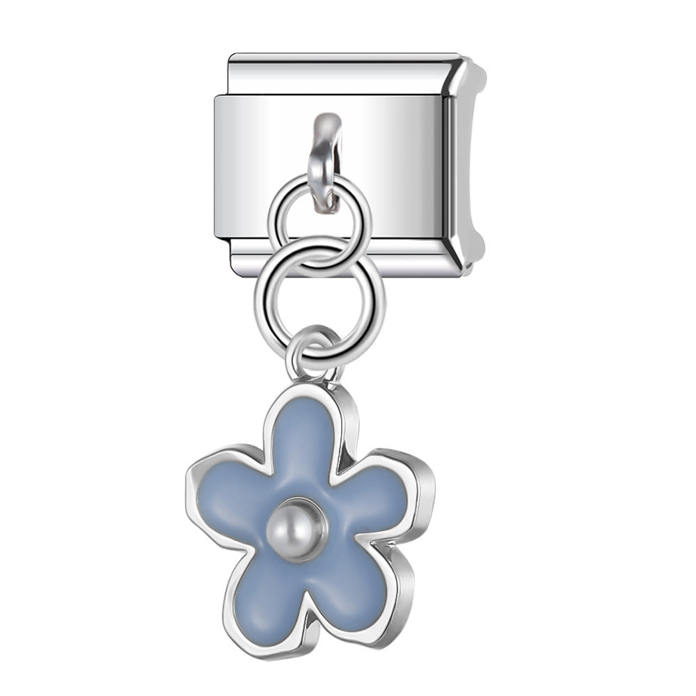 Wholesale Italian Charm Bracelet 9mm DIY Splicing Cute Pattern Stainless Steel Composable Bracelet