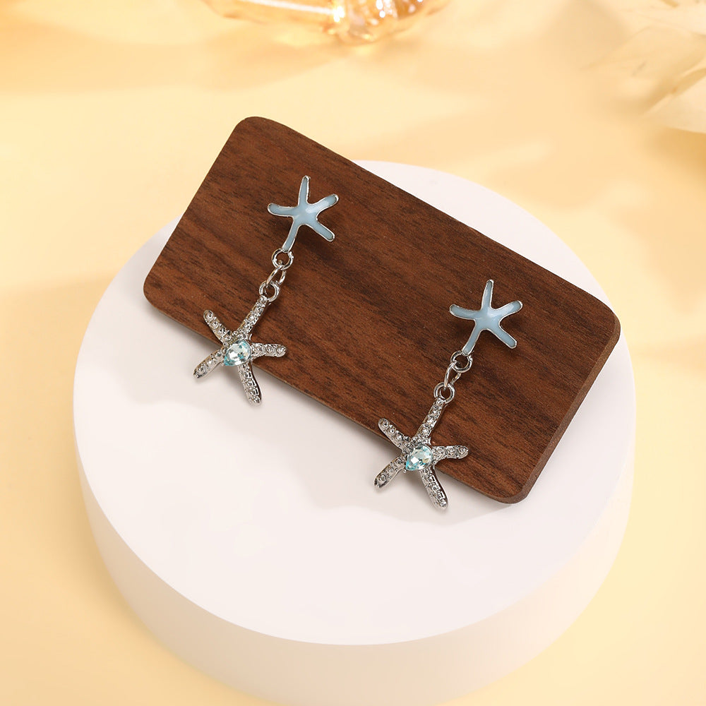 Wholesale Ocean Starfish Small Earrings