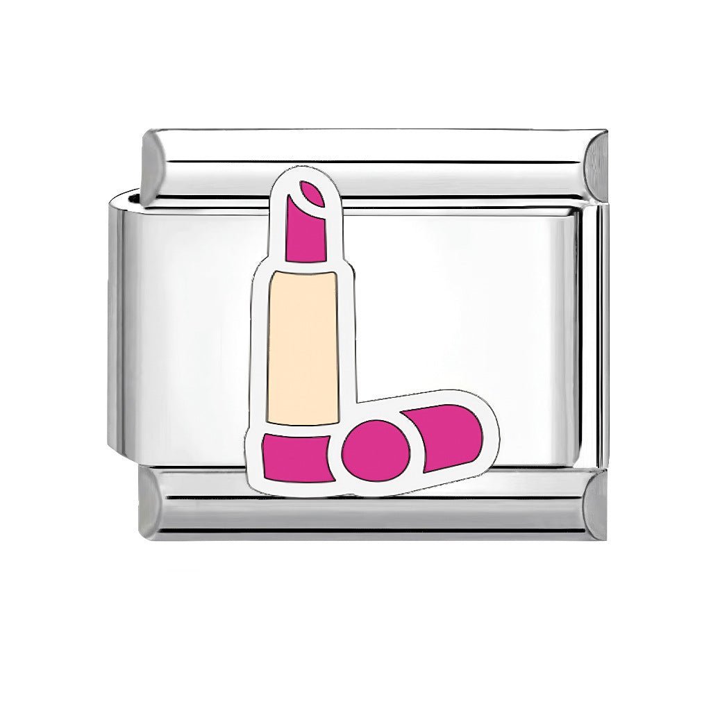 Wholesale Italian Charm Bracelet 9mm DIY Pink Element  Creative Stainless Steel Composable Bracelet