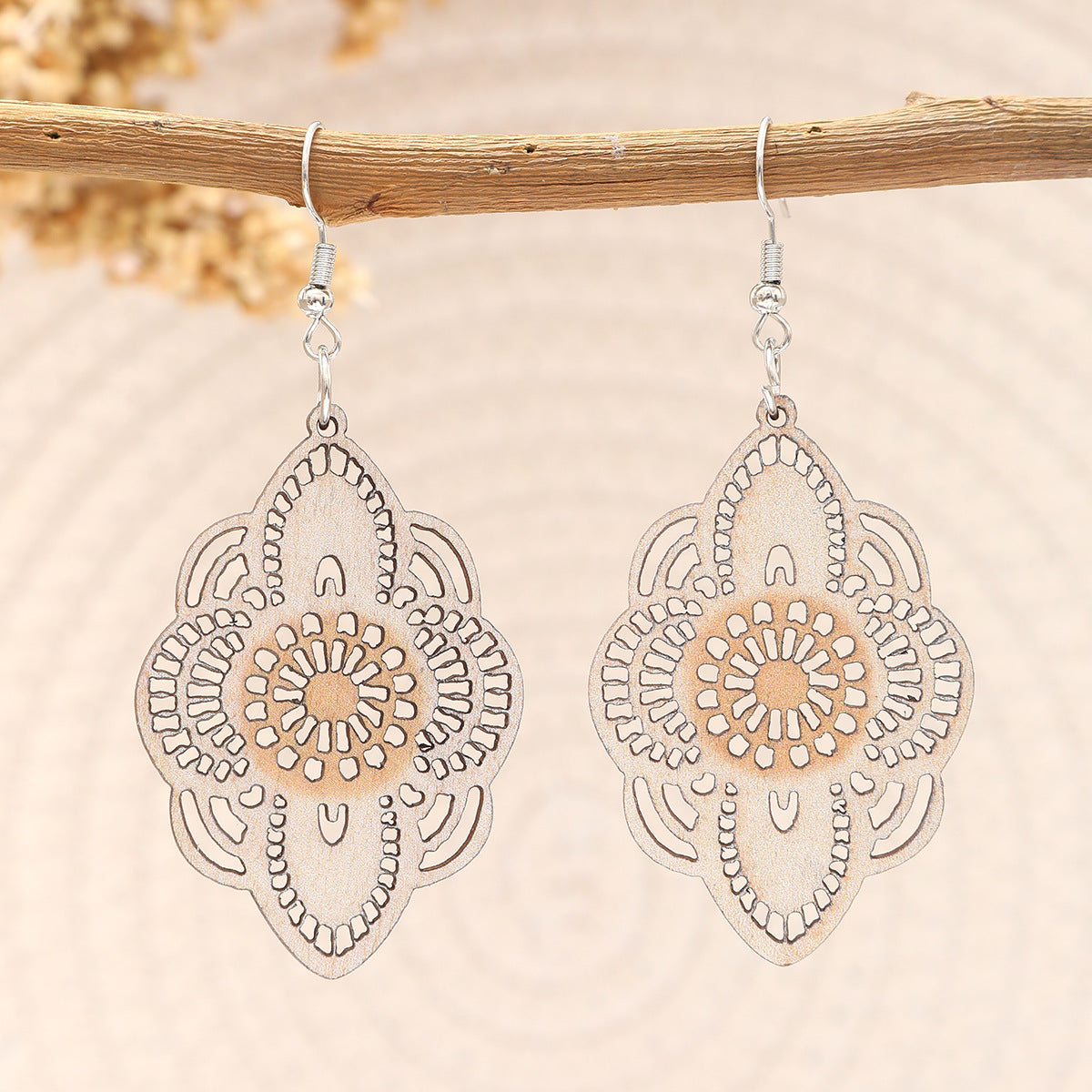 Wholesale  Vintage Carved Pattern Pendant Earrings