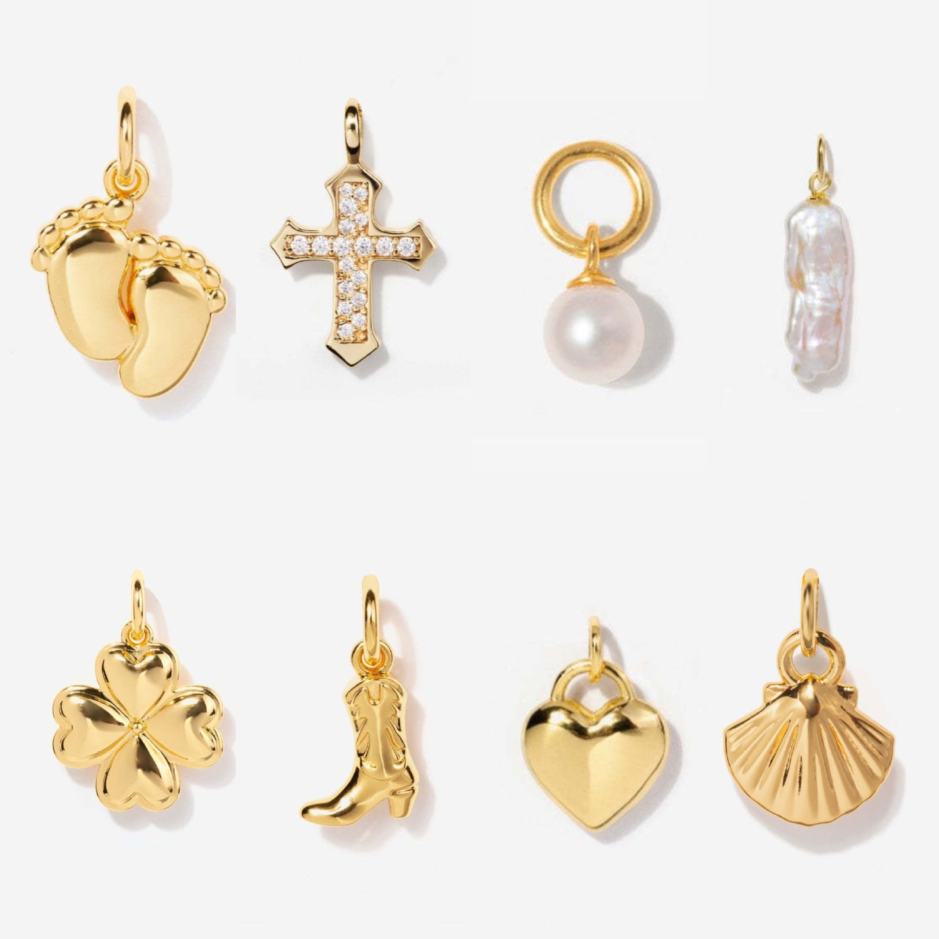 Wholesale Stainless Steel Cross Denim Pearl Love Heart DIY Pendant