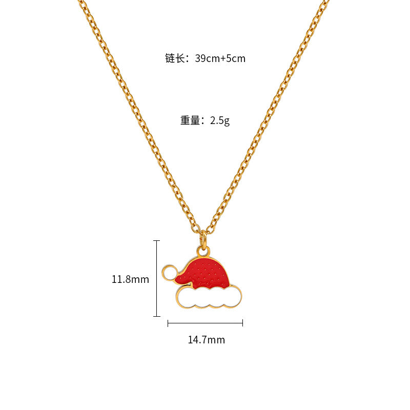 Wholesale Christmas  non-fading temperament stainless steel  necklace