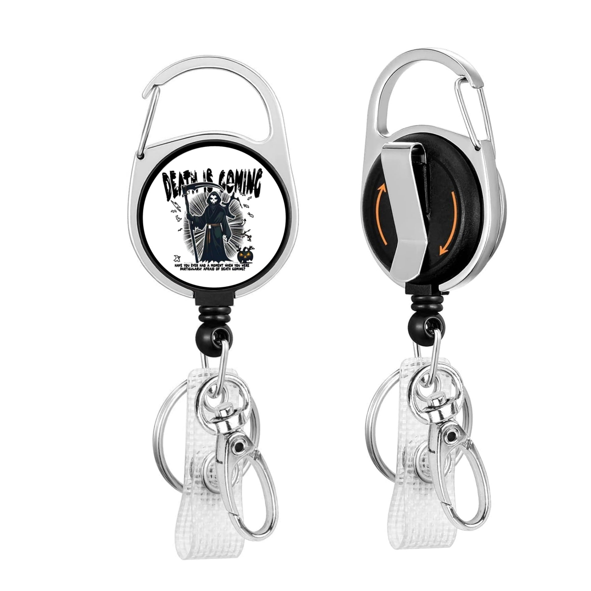 Wholesale Halloween Black Series Acrylic Retractable Clip Badge Keychain