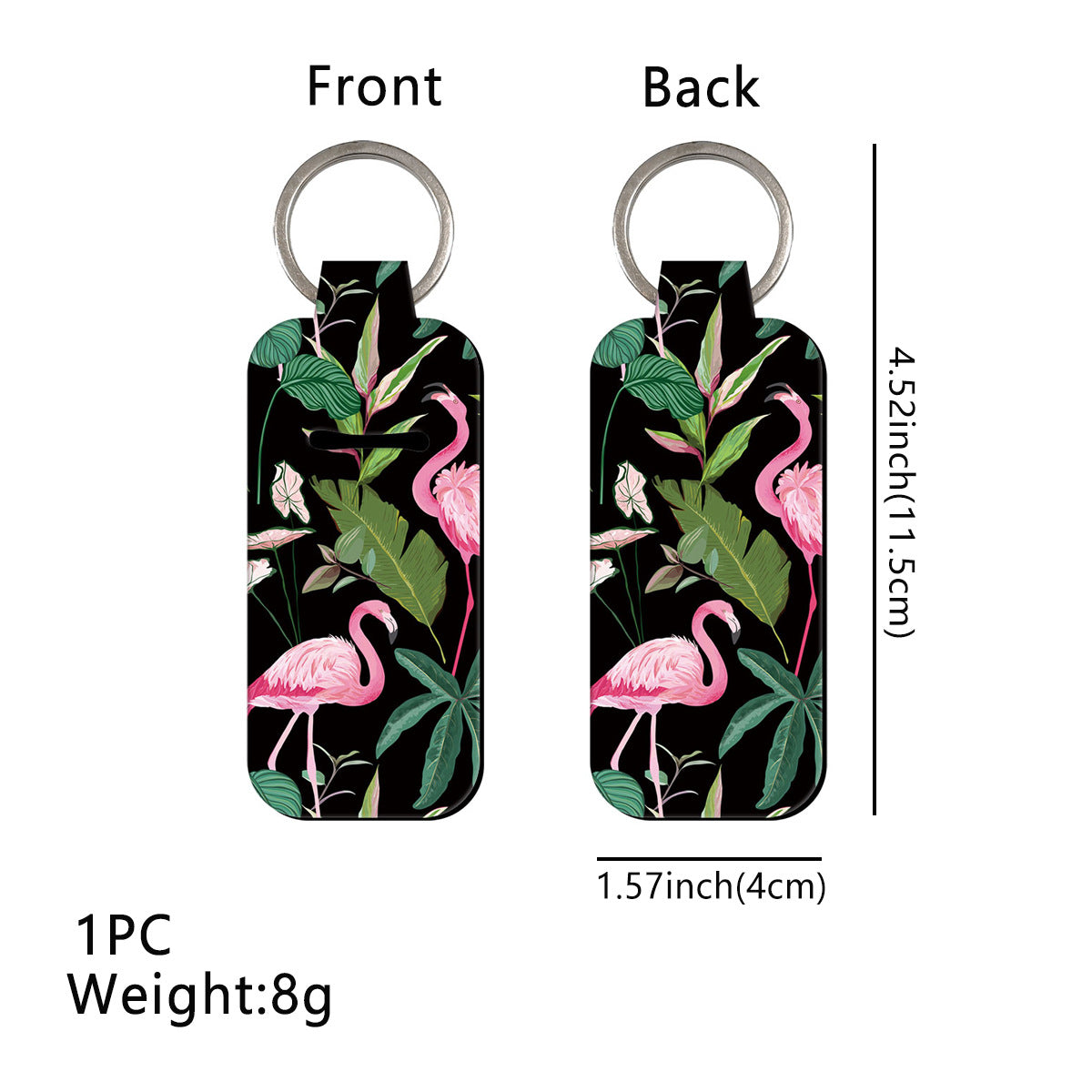 Wholesale 6pcs  Cartoon Flamingo Lipstick Set Keychain