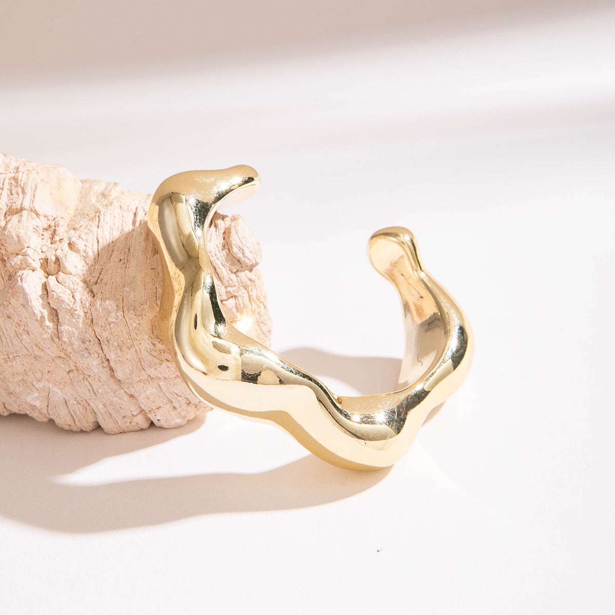 Wholesale  geometric irregular CCB gold and silver bracelet