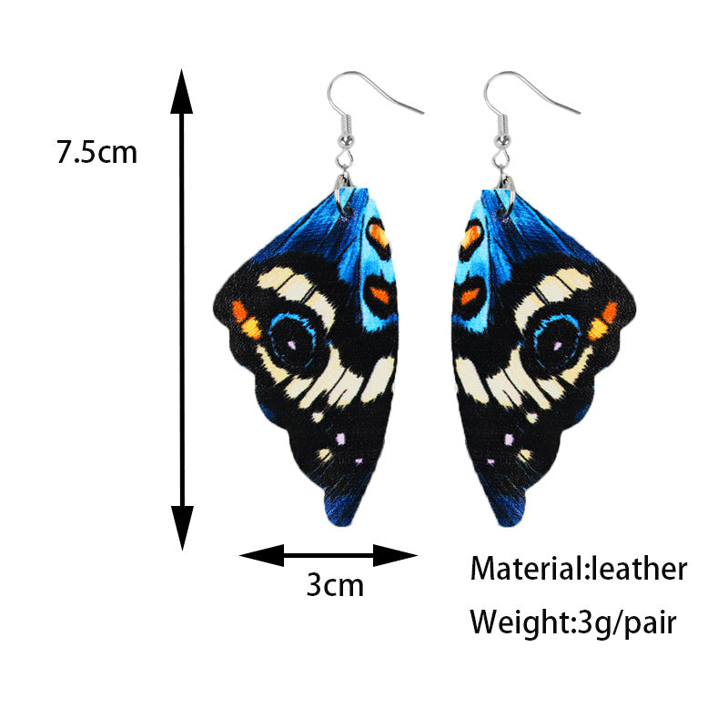 Wholesale Butterfly leather earrings