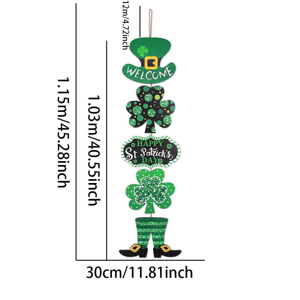 Wholesale St. Patrick's Decorative Wooden Plate Door Hanging Hat Boots Hanging Irish Festival