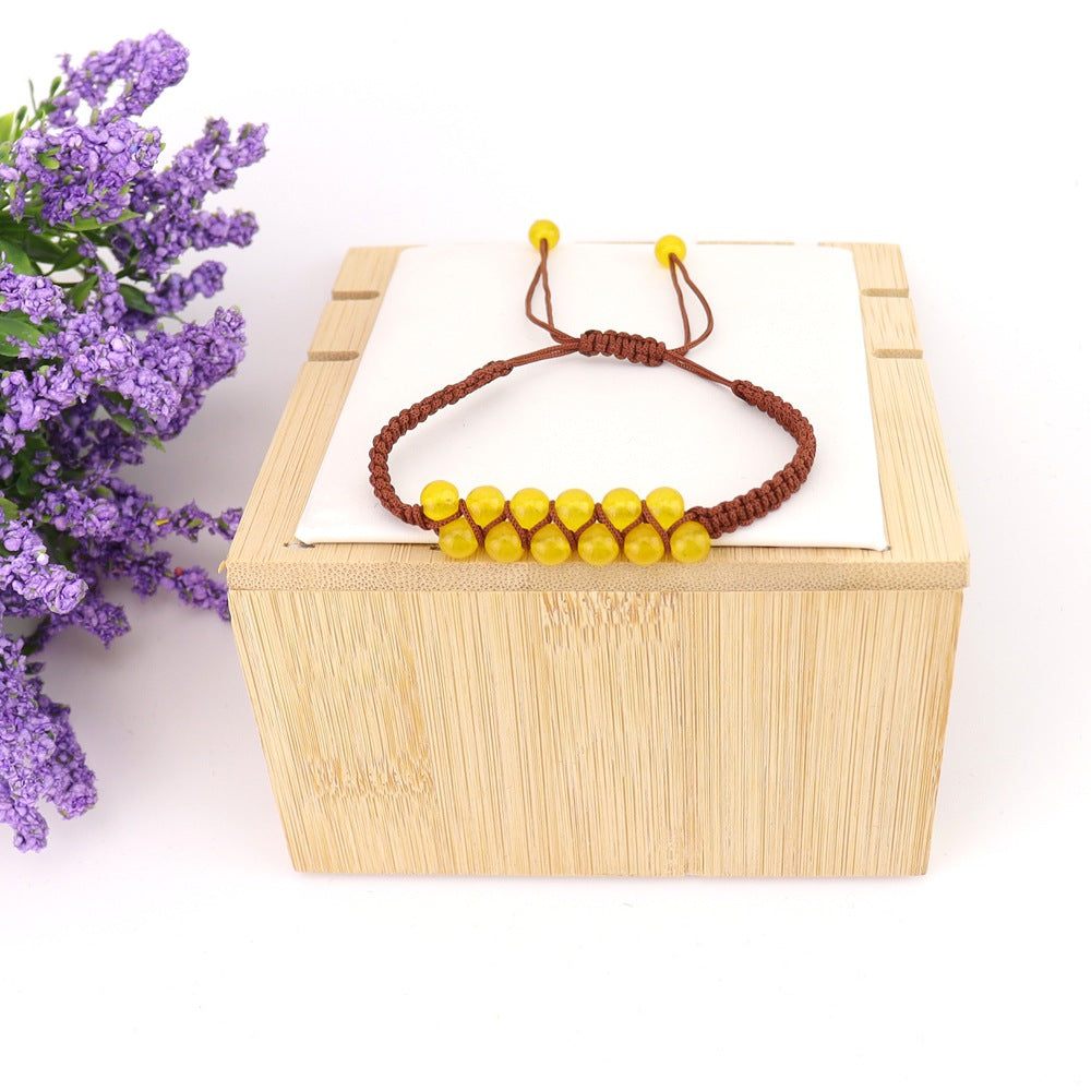 Wholesale Bohemian Handwoven Crystal Double Row Bracelet - Fashion Accessory for Everyday Wear