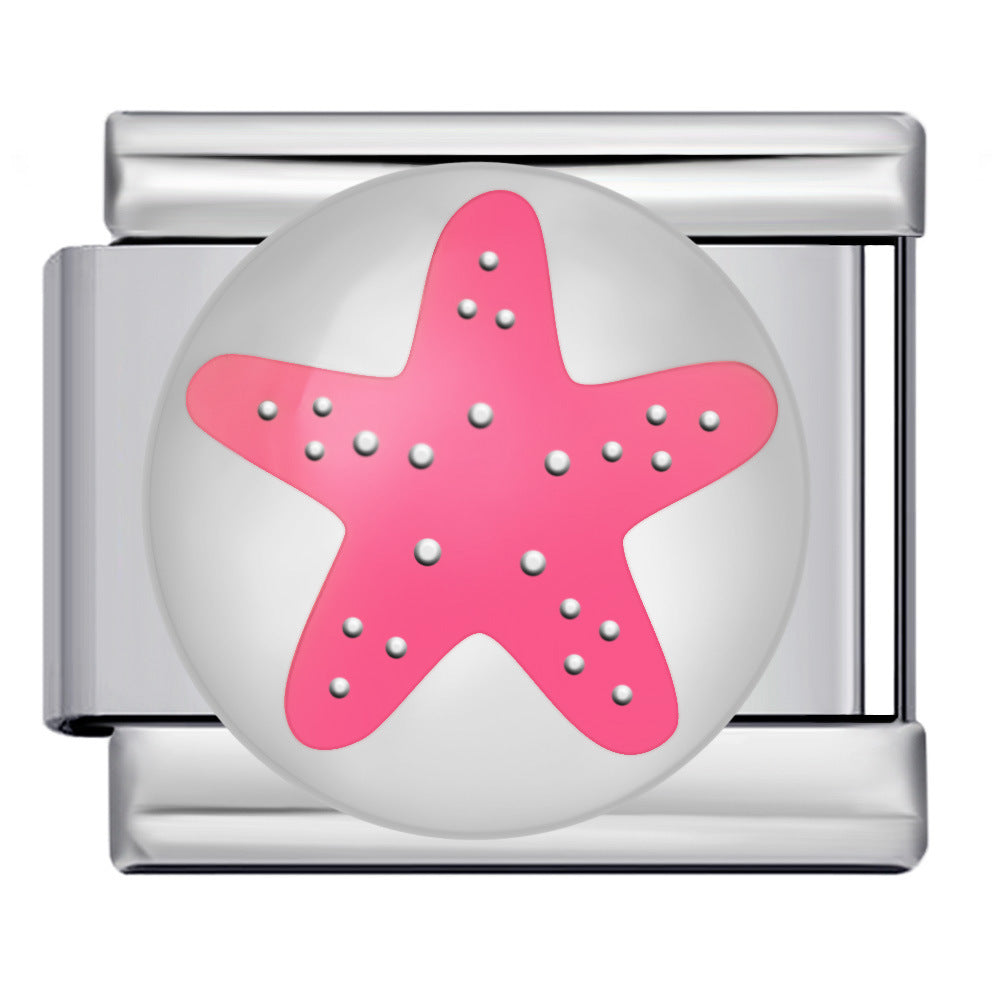 Wholesale  Italian Charm Bracelet 9mm DIY Gold-plated patterned  Creative Stainless Steel Composable Bracelet