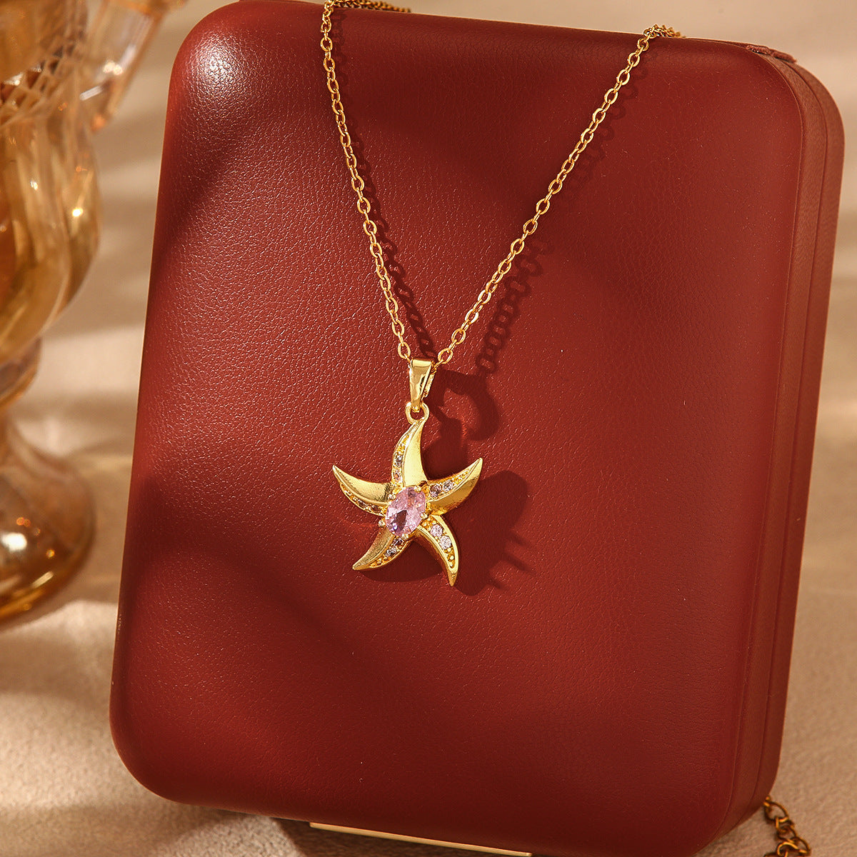 Wholesale  Summer Shell Mermaid Tears Titanium Steel Necklace