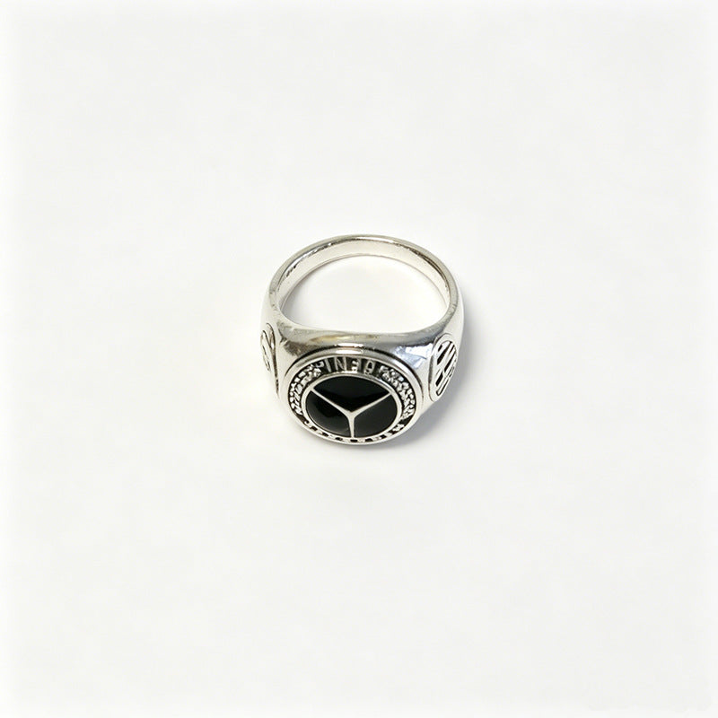 Wholesale Alloy Vintage Punk Hip Hop Ring,  Geometric Design,  Antique Silver Finish,  Fashion Jewelry Accessory for Resale