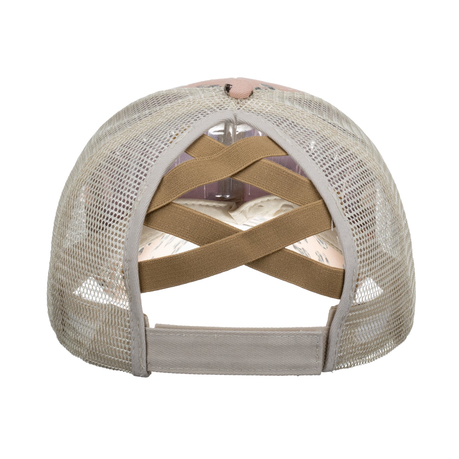 Wholesale Dog Print Cross Ponytail Baseball Cap Hat ACC-HT-ZhongMei004