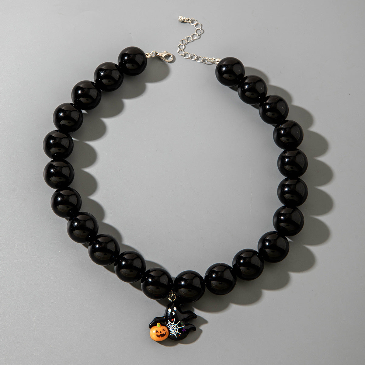 Wholesale  Pumpkin Colored Ghost Necklace