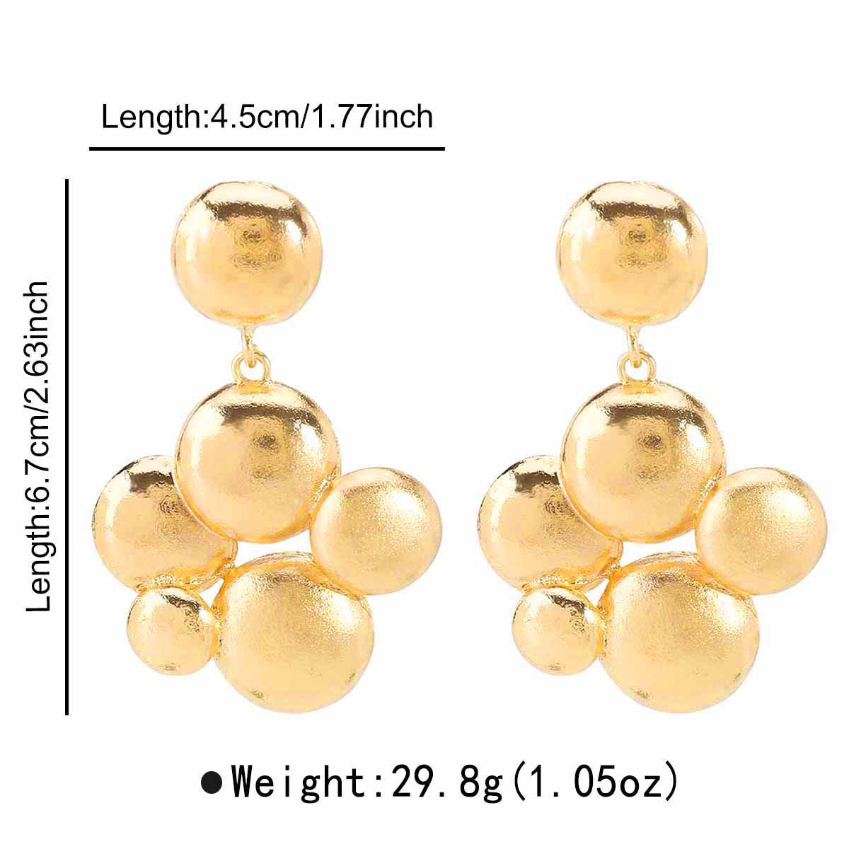 Wholesale exaggerated big brand round geometric alloy earrings simple new daily earrings