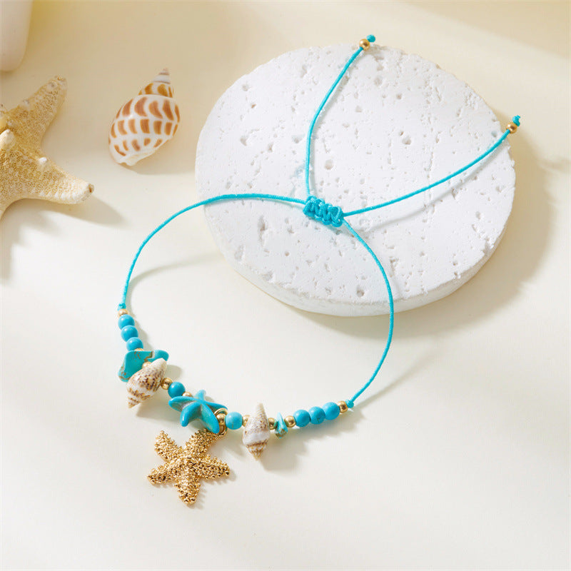 Wholesale Bohemian Starfish Shell Conch Beaded Bracelet