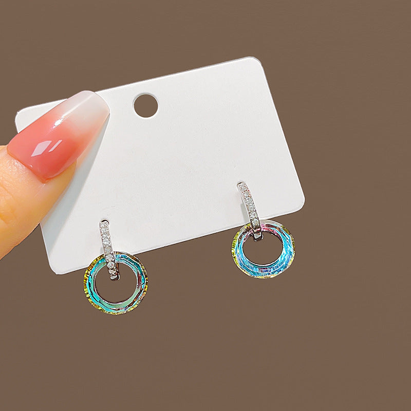 Wholesale Silver Needle Zircon Heart Earrings ACC-ES-MDD080