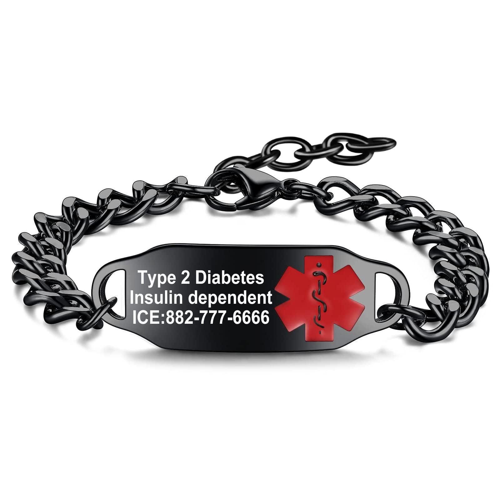 Wholesale stainless steel medical alert bracelet