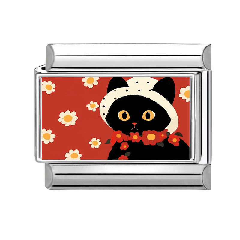 Wholesale Land Animal Italian Charms
 DIY pet Section Creative Stainless Steel Composable Bracelet