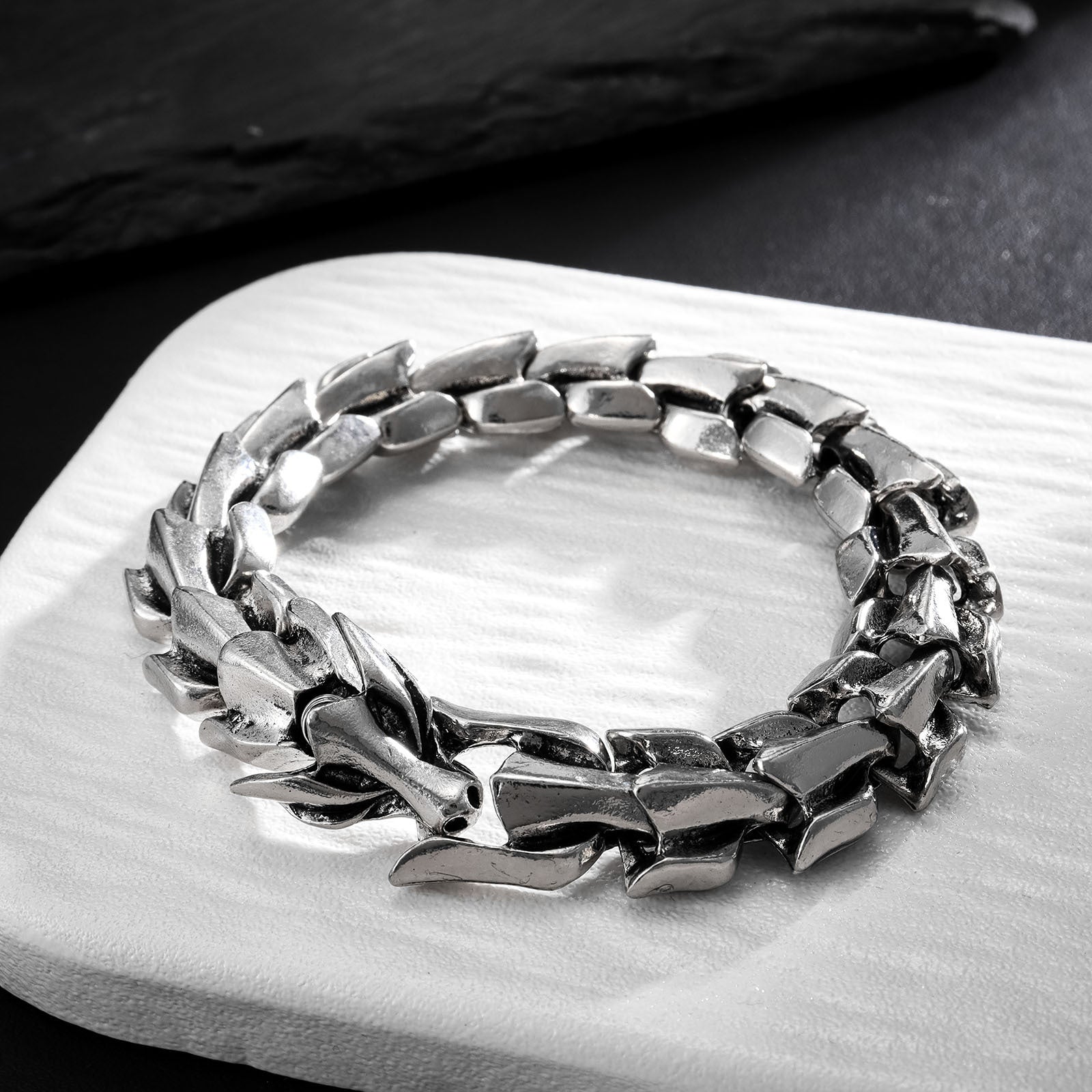 Wholesale Retro Dragon Head Bracelet Men's Hip Hop Bracelet Punk Bracelet ACC-BT-LR006