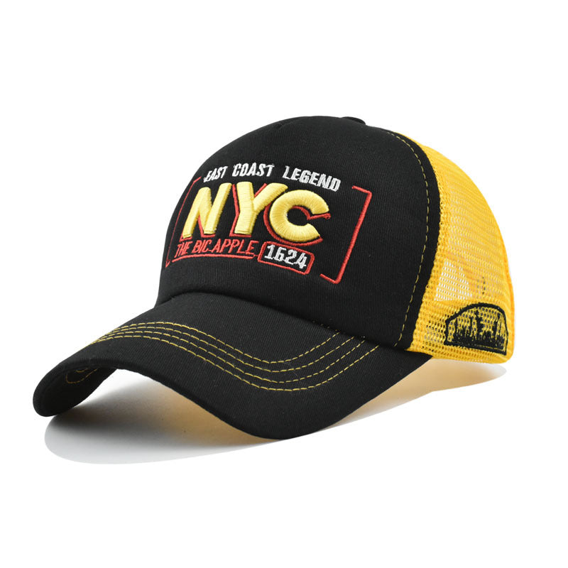Wholesale NYC embroidery baseball cap men's 3D three-dimensional embroidery net cap