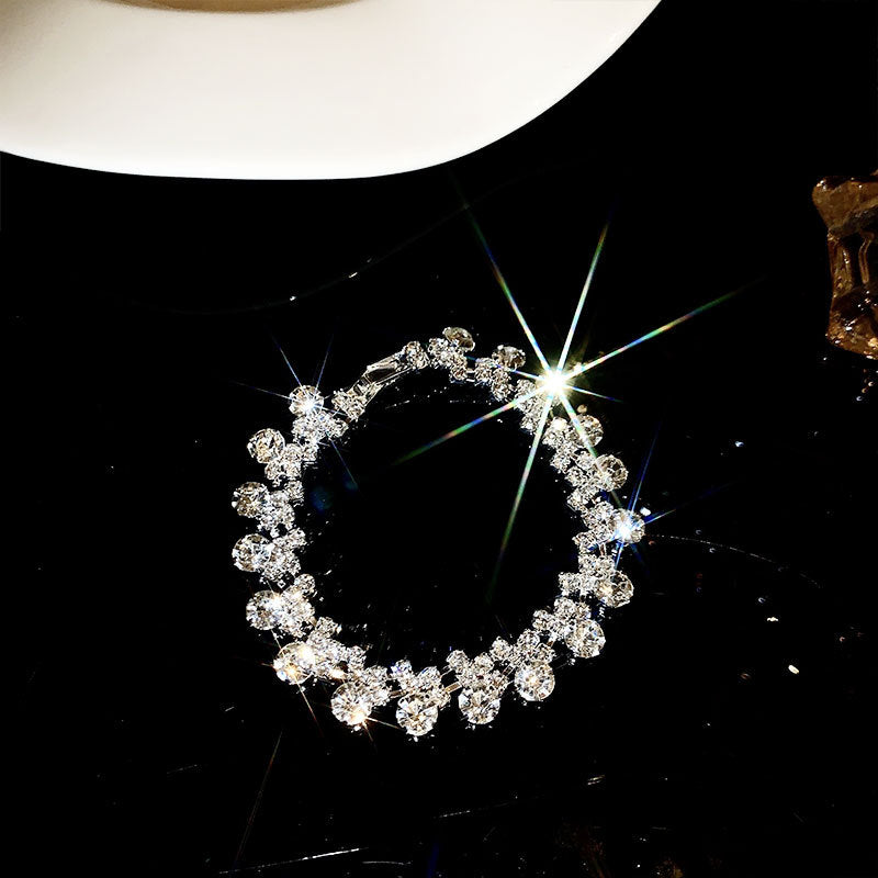 Wholesale Full Diamond Water Drop Tassel Necklace Light Luxury Necklaces Clavicle Chain ACC-NE-Miaosi013