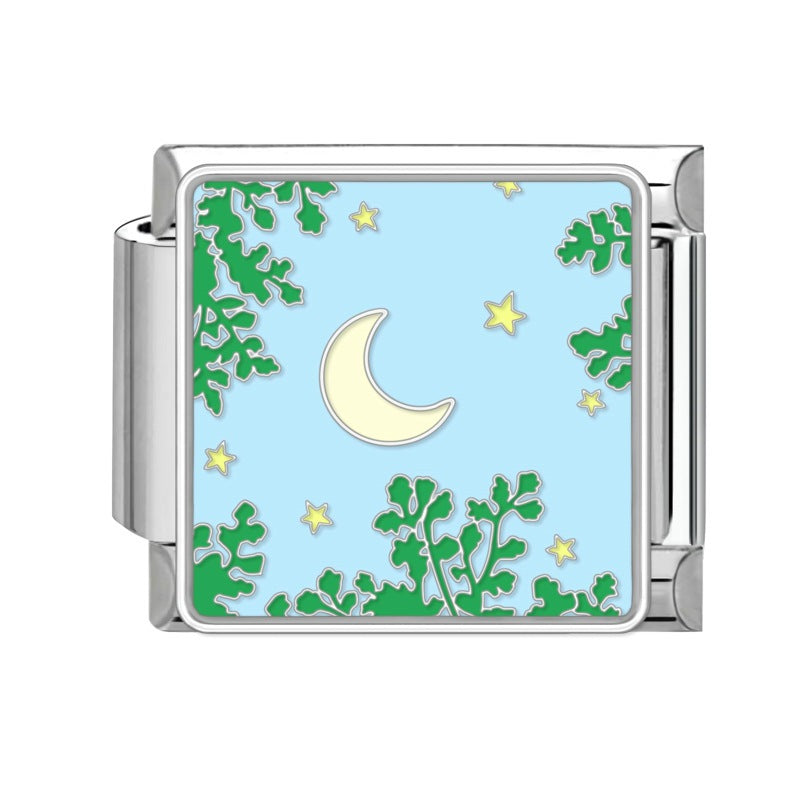 Wholesale 9mm Italian Charm Starter Bracelets DIY square Single Section Creative Stainless Steel Composable Bracelet