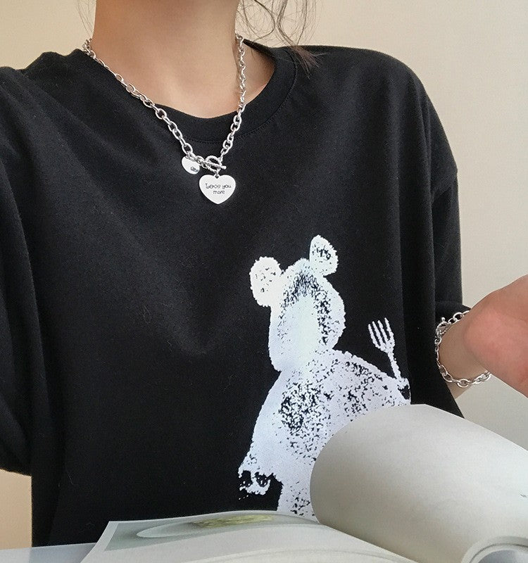 Wholesale Vintage Butterfly Pendant Necklace OT Clasp Clavicle Chain ACC-NE-Tongs010