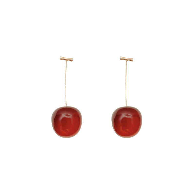 Wholesale acrylic cute cherry earrings