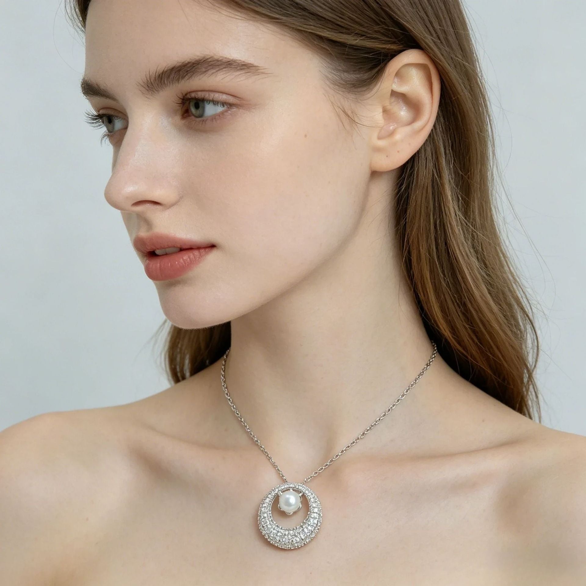 Wholesale Real Gold Plated Copper Zircon Jewelry Set Light Luxury Style Fashion Accessory for Women