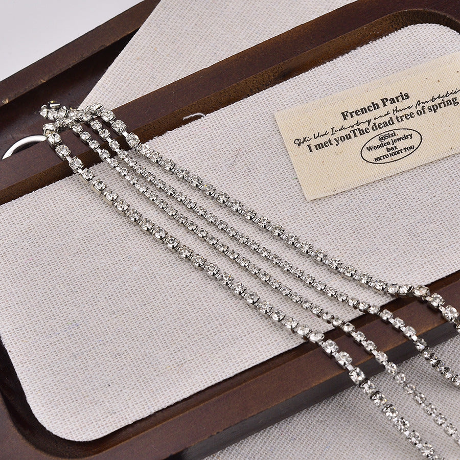 Wholesale Vintage Metal Double Layer Rhinestone Shoe Chains Chic Fashion Accessory For Everyday Use And Gift