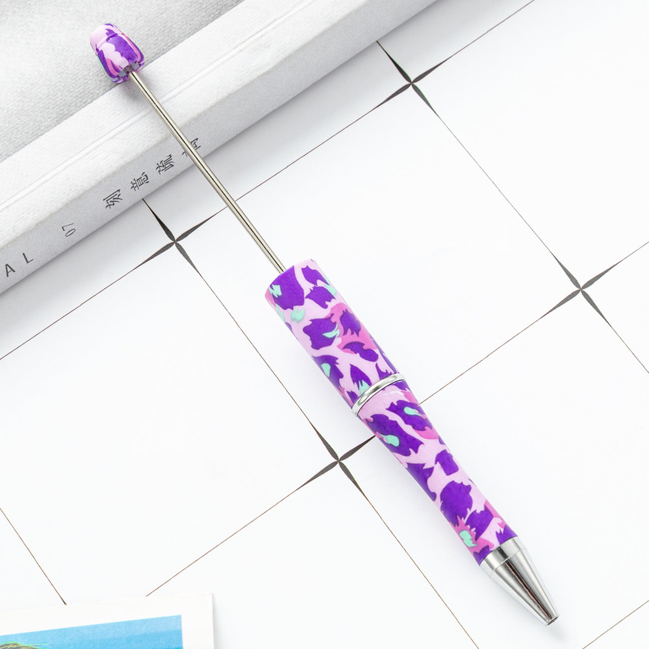 Wholesale Beadable Pens Cow Print Leopard Print Christmas Plastic Pen DIY for Beaded