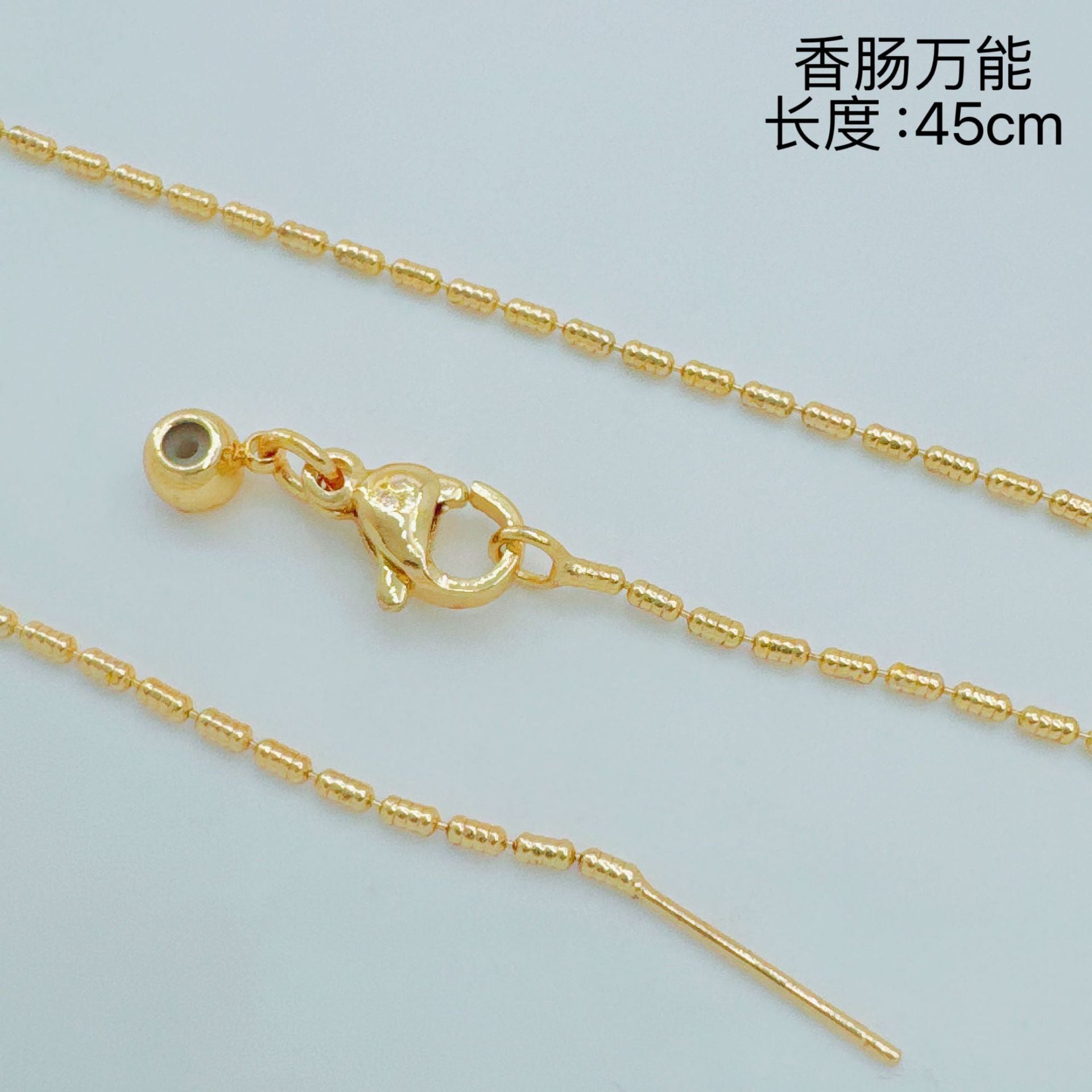 Wholesale Retro Gold Plated Copper Twist Necklace Chain for Layering Jewelry Accessory