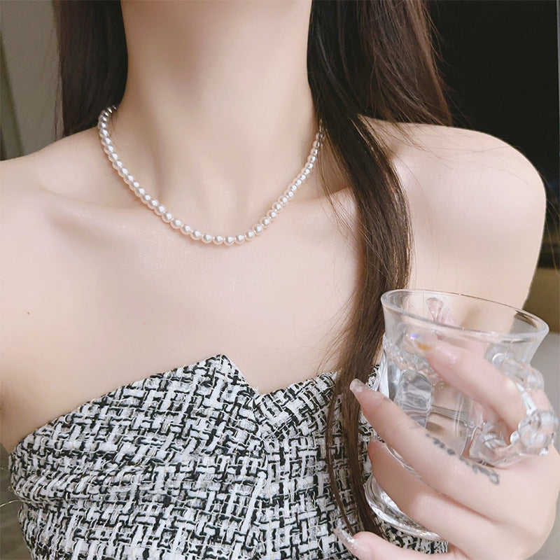 Wholesale Vintage Pearl Necklace Light Luxury Necklaces Sweater Chain ACC-NE-Miaosi014