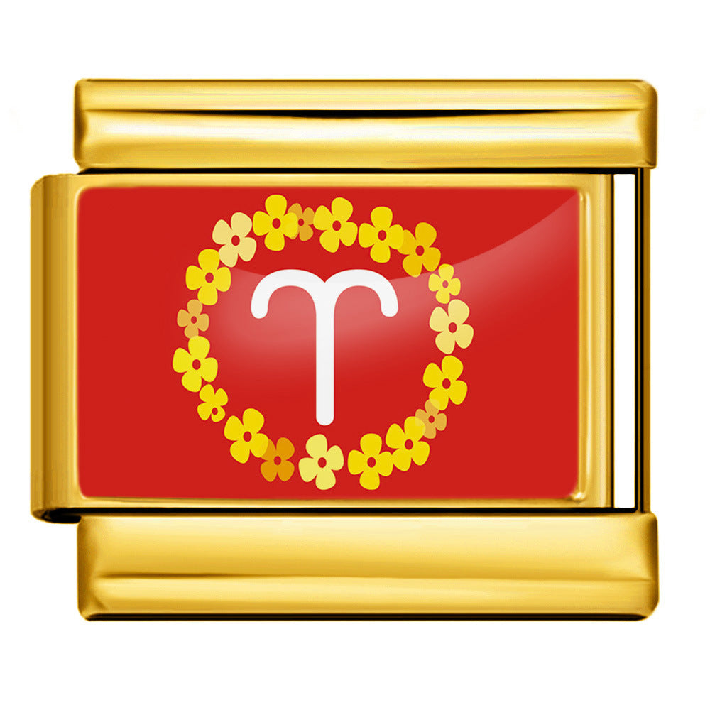 Wholesale Italian Charm Bracelet 9mm DIY 12 Contion Series  Creative Stainless Steel Composable Bracelet