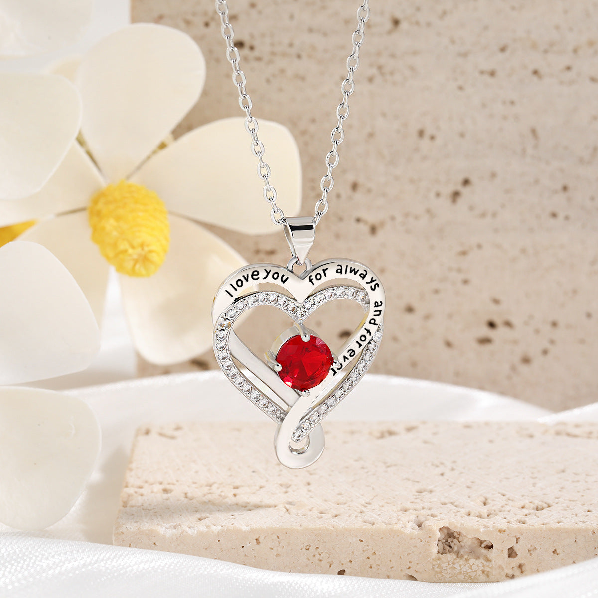 Wholesale Double Layer  Twelve Stars Stone Series Love Necklace