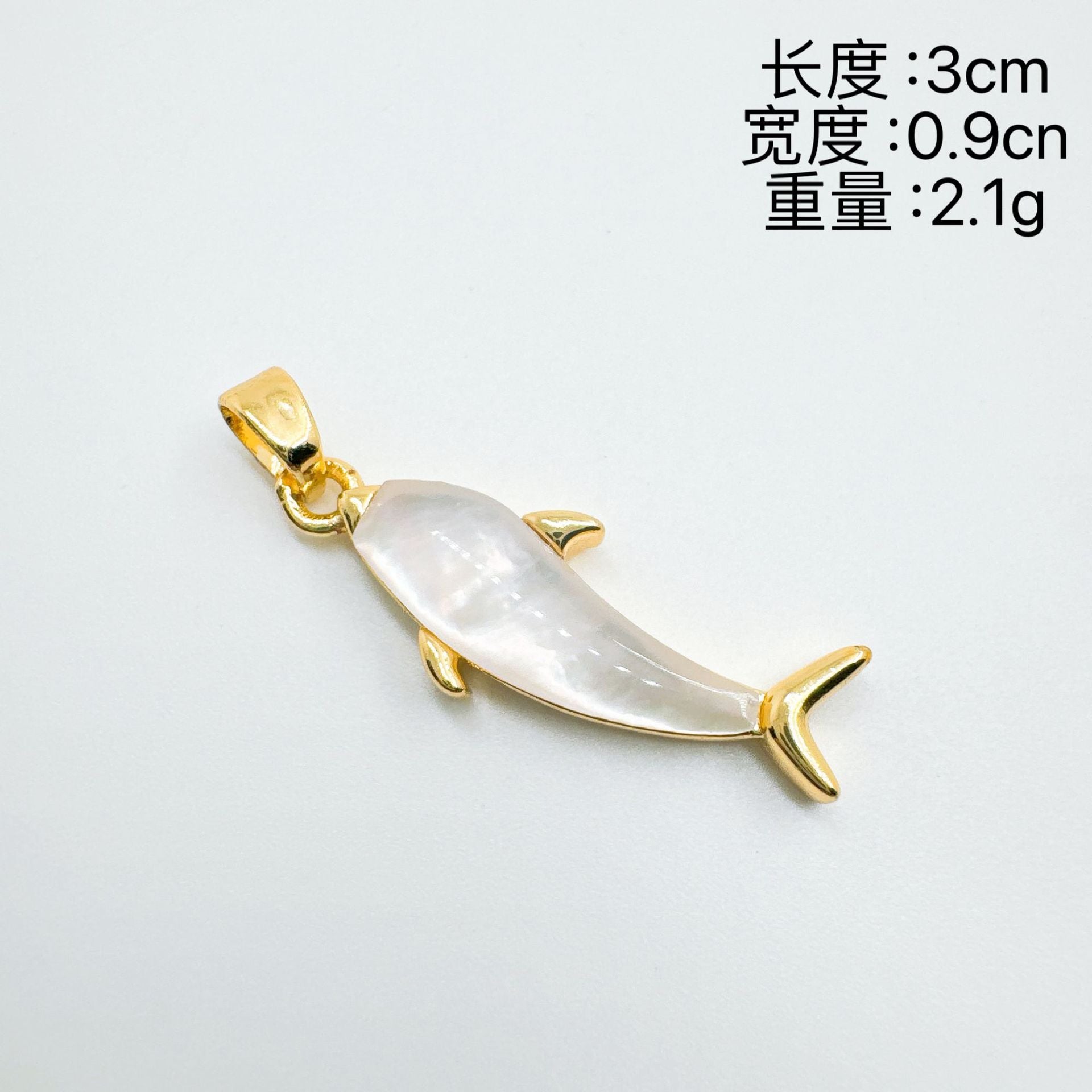 Wholesale Ocean Series Fish Tail Dolphin Gold Plated Pendant Necklace Fashion Jewelry Accessory Gift for Women