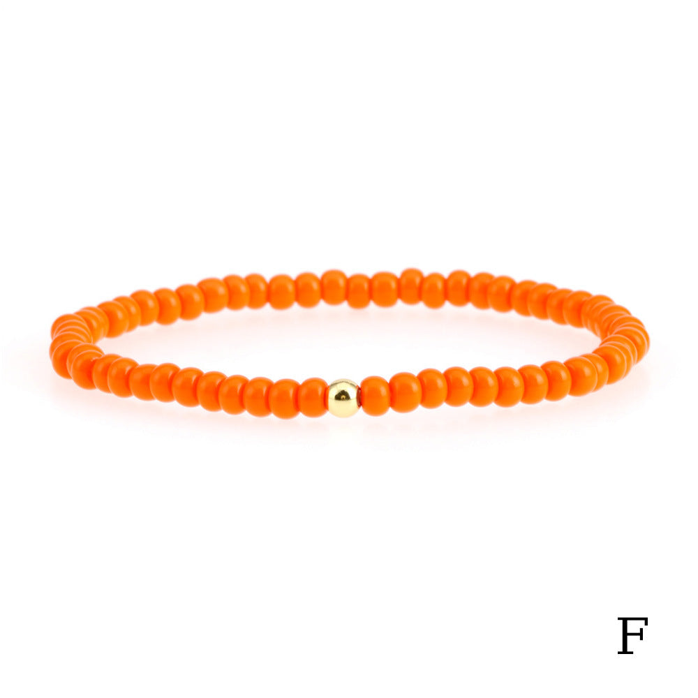 Wholesale Colorful Preciosa Czech imported glass bead bracelet handmade elastic jewelry