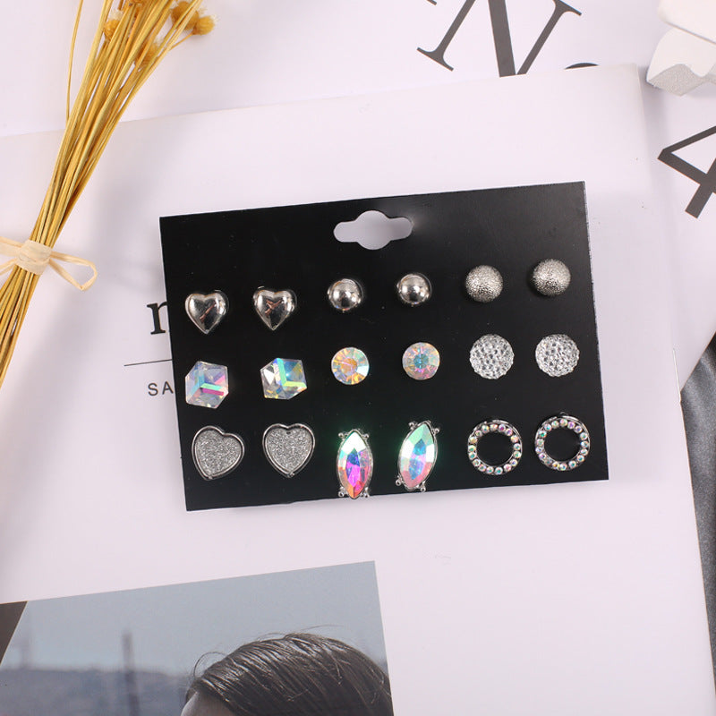 Wholesale Alloy 9 pairs/ set earrings set